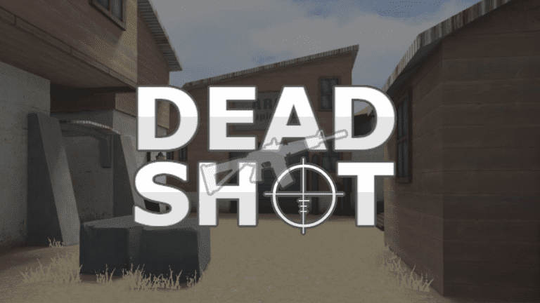 "Dead Shot gameplay featuring a player aiming a sniper rifle in a realistic urban combat scenario."

